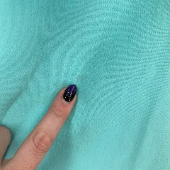 Quacker Factory Lace Sleeve Blouse Button Up V Neck Blue‎ Knit Boho Women's 3X - Picture 10 of 16